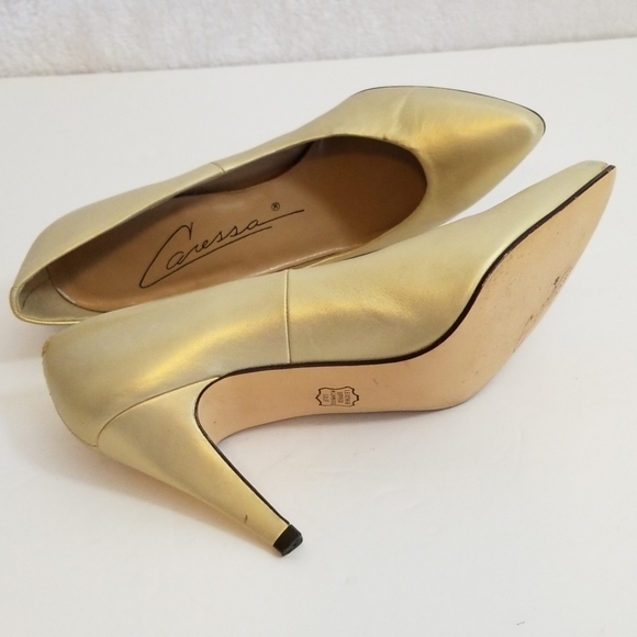 Vintage Caressa Leather Heels Size 7.5M - Picture 5 of 8